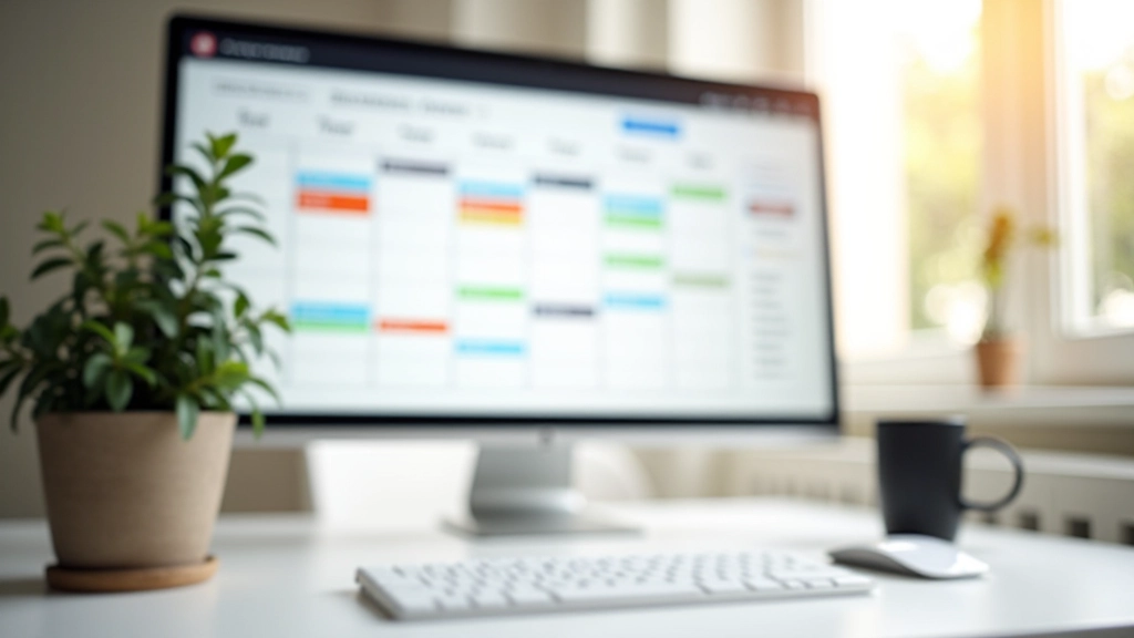 Calendrier éditorial numérique avec codes couleur par plateforme, dates marquées et horaires de publication